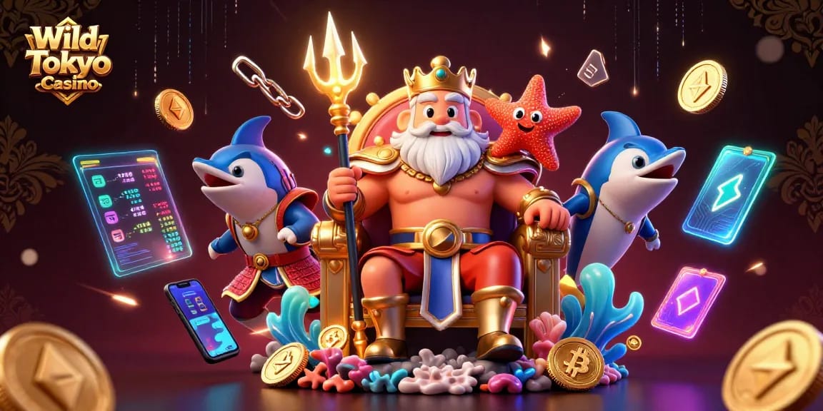 Gioca a Wild Tokyo Casino con emozionanti giochi e simboli di criptovaluta.