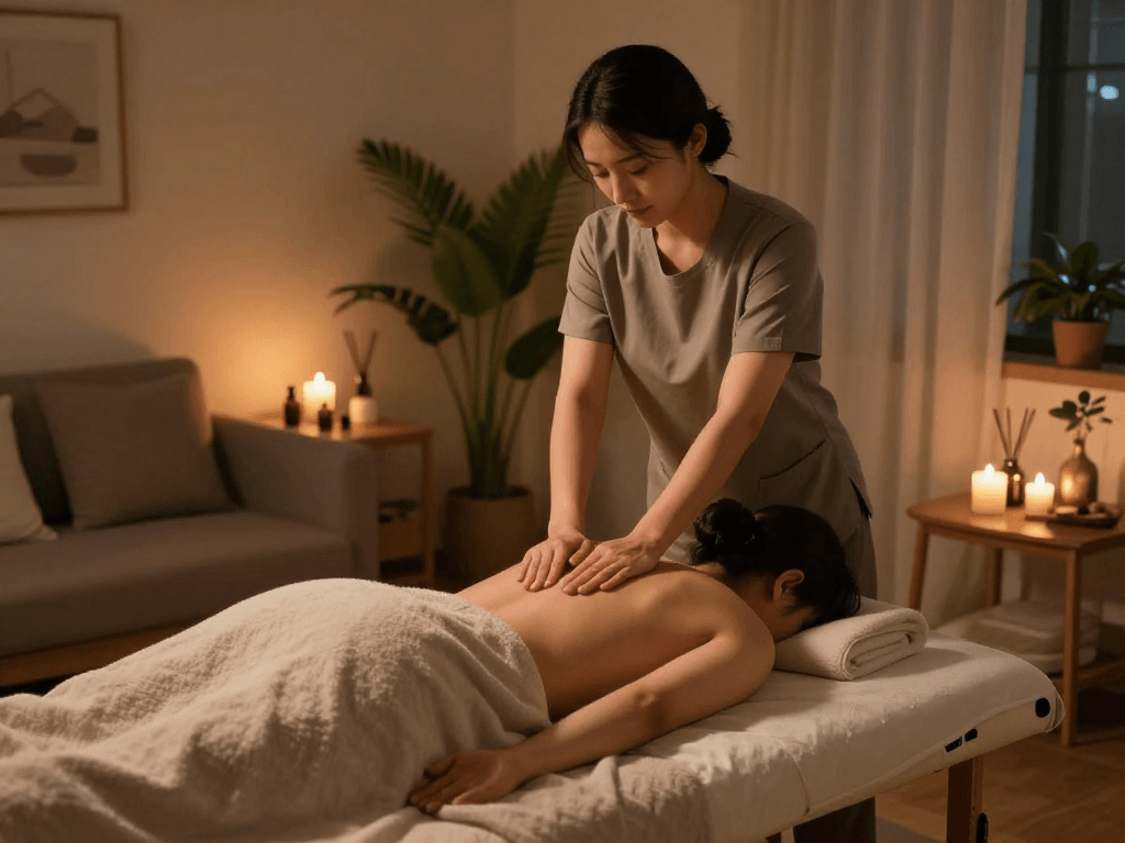 Experience rejuvenation with 구리출장마사지 in a serene home setting.