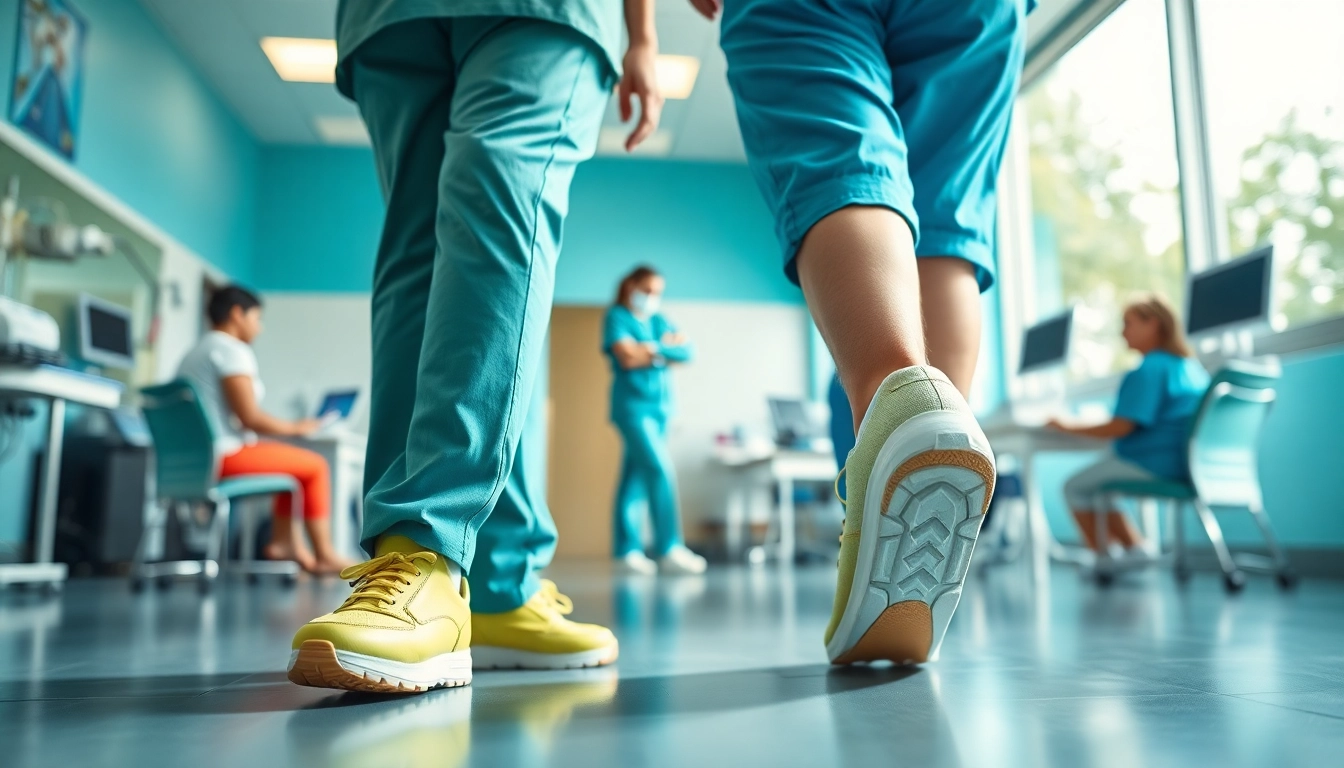 Zoccoli antinfortunistici ideali per professionisti della salute in un ambiente di lavoro sicuro e confortevole.