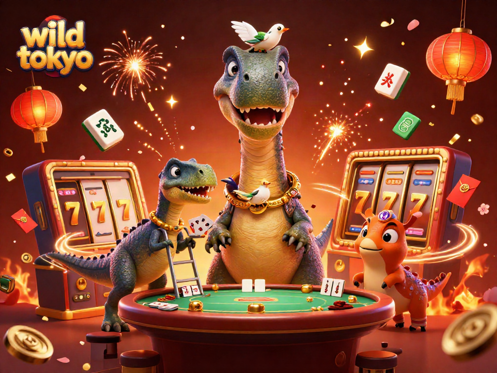 Play exciting games at wild tokyo casino, featuring vibrant characters and dynamic slot action.
